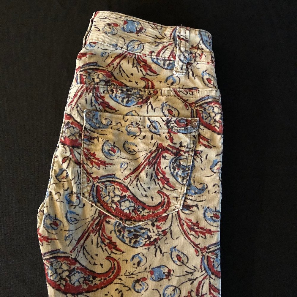 Free People New Delhi Border Flare Corduroy Size 24 - Picture 7 of 13